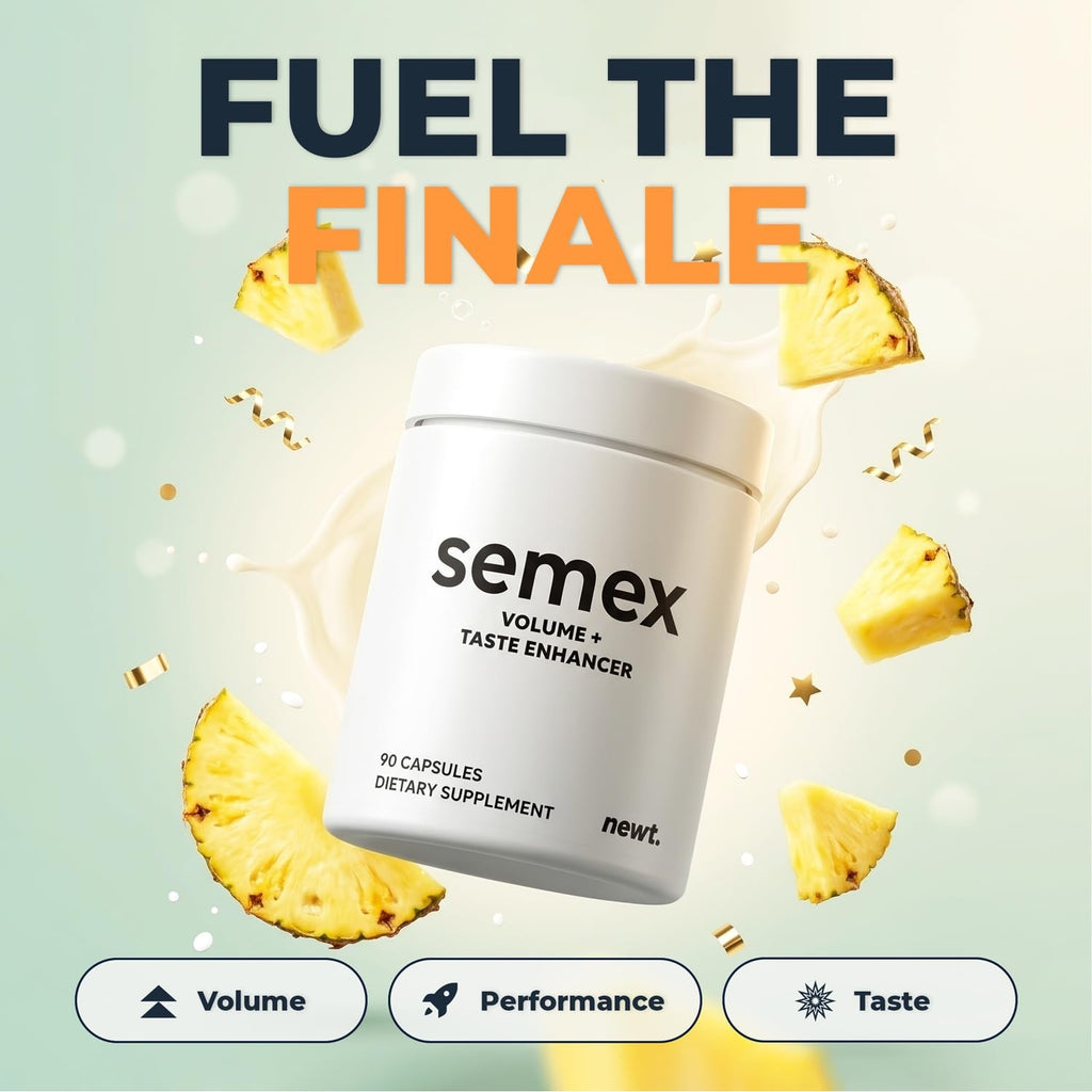 SEMEX Semen Volume Booster in official packaging, a premium dietary supplement from Curat Cart. Enhance volume and taste effectively.