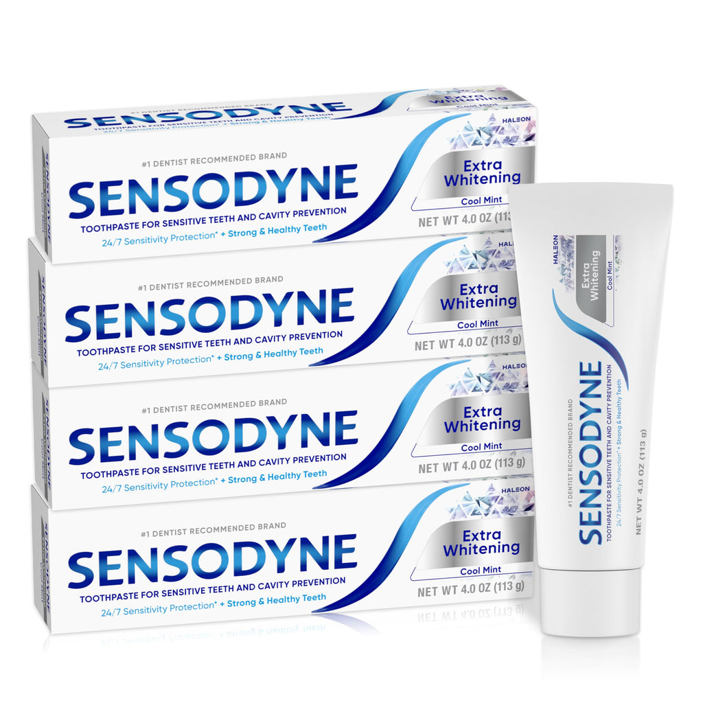 Discover Sensodyne Extra Whitening Toothpaste, a premium import for cavity prevention and sensitivity relief, available at Curat Cart.