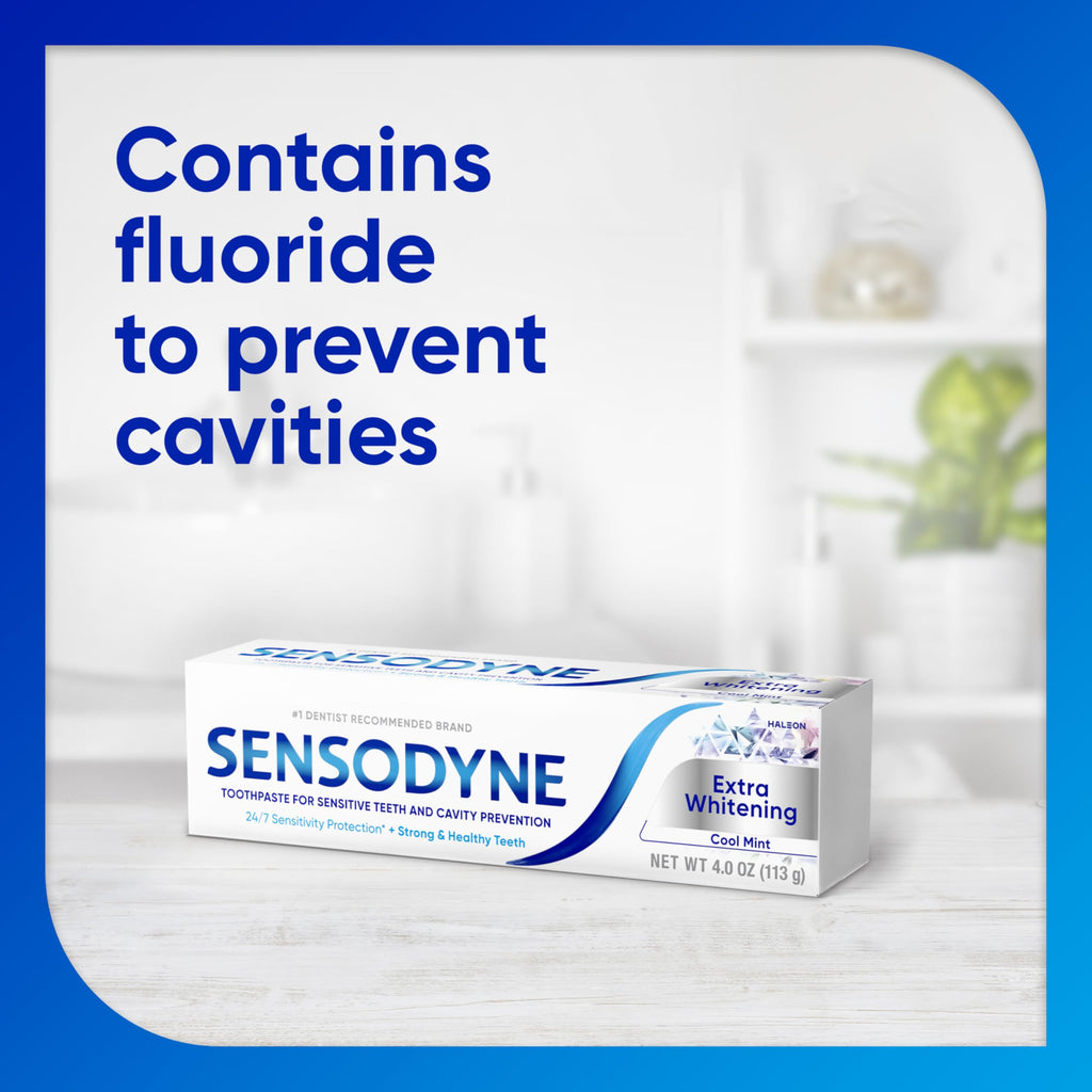 Sensodyne Extra Whitening Toothpaste offers 100% authentic cavity protection. Available at Curat Cart in India.