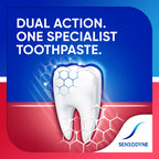Sensodyne Sensitivity Gum Toothpaste in official packaging, designed for effective gum care. Available at Curat Cart.