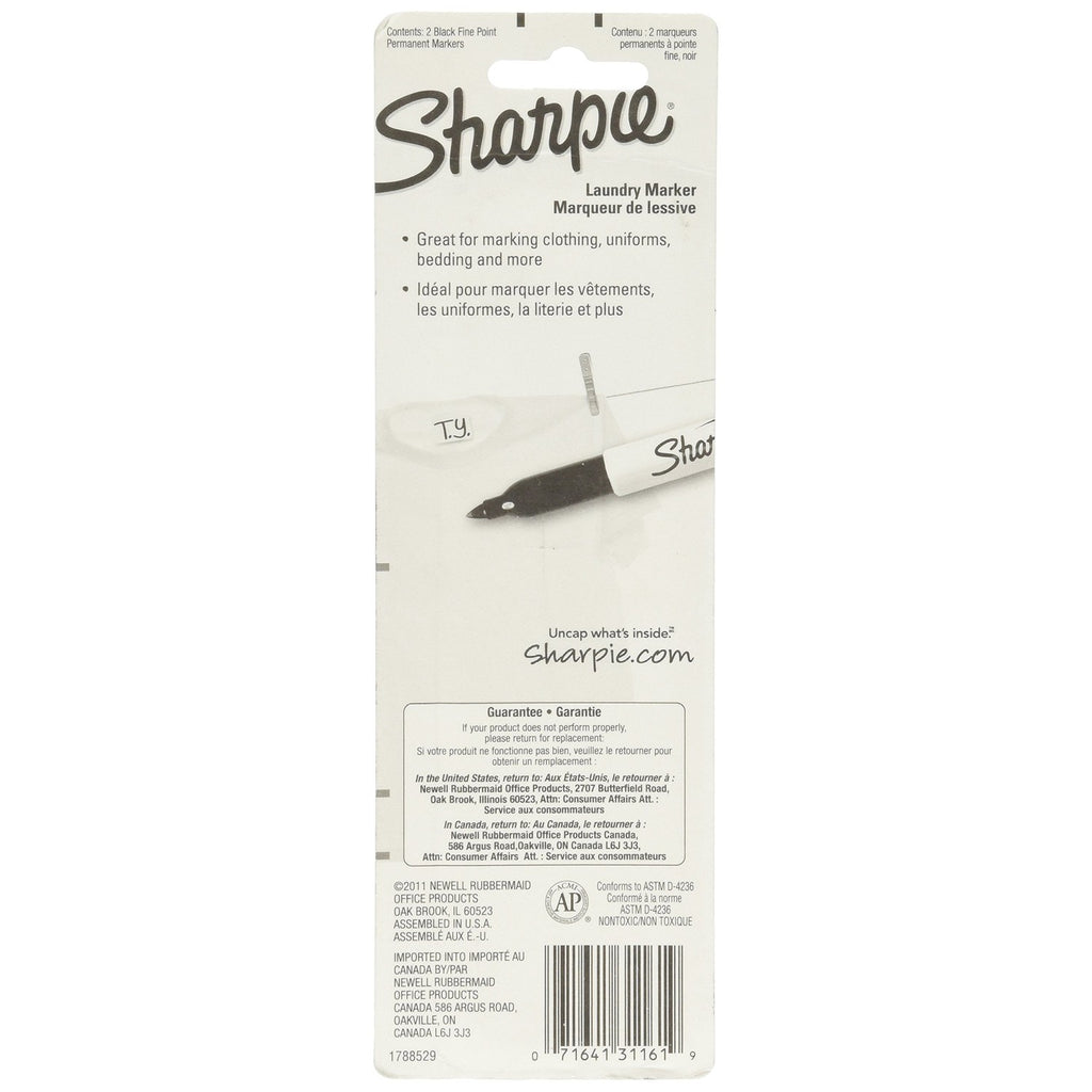 Sharpie Laundry Markers for marking clothing and linens, 100% Authentic and available at Curat Cart in India.
