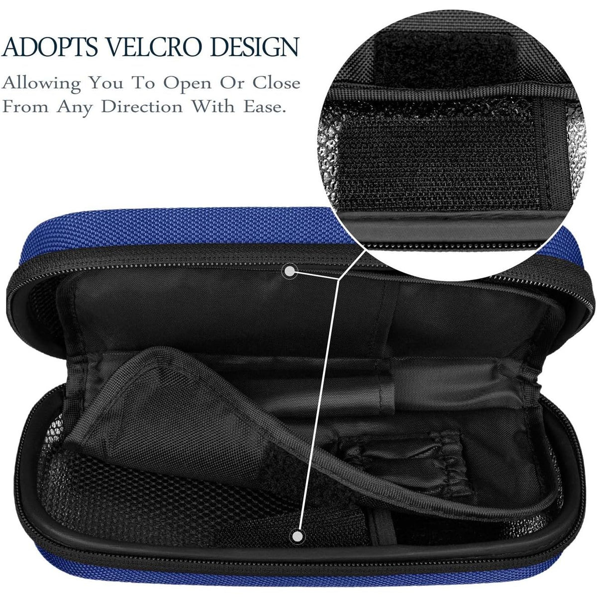 Insulin cooler case features easy-open Velcro design. Verified by CuratCart for secure travel and storage.