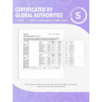 Document showing SHEGLAM product certifications, ensuring safety and compliance with global standards.