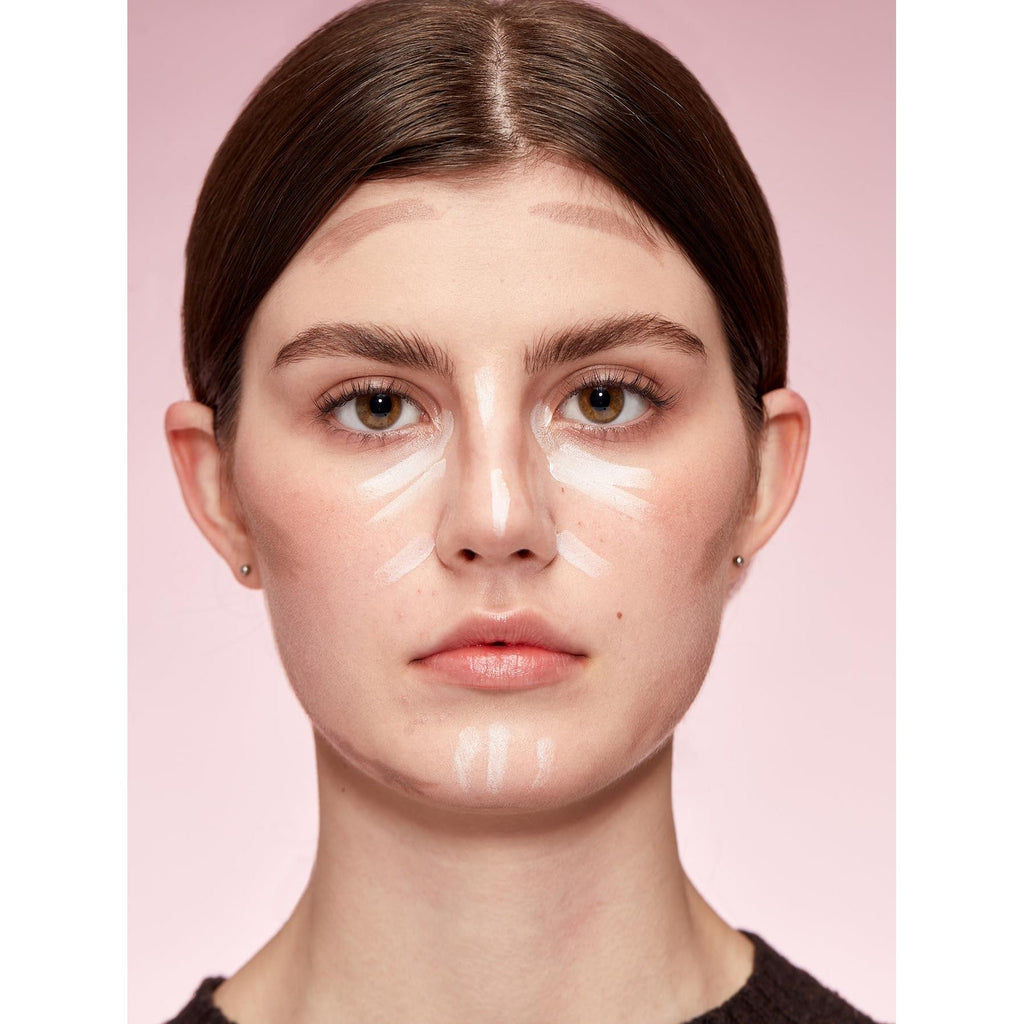 Model showcasing SHEGLAM Fine Line 2-In-1 Nose Contour & highlights, displaying a fresh and defined look. Verified by CuratCart.