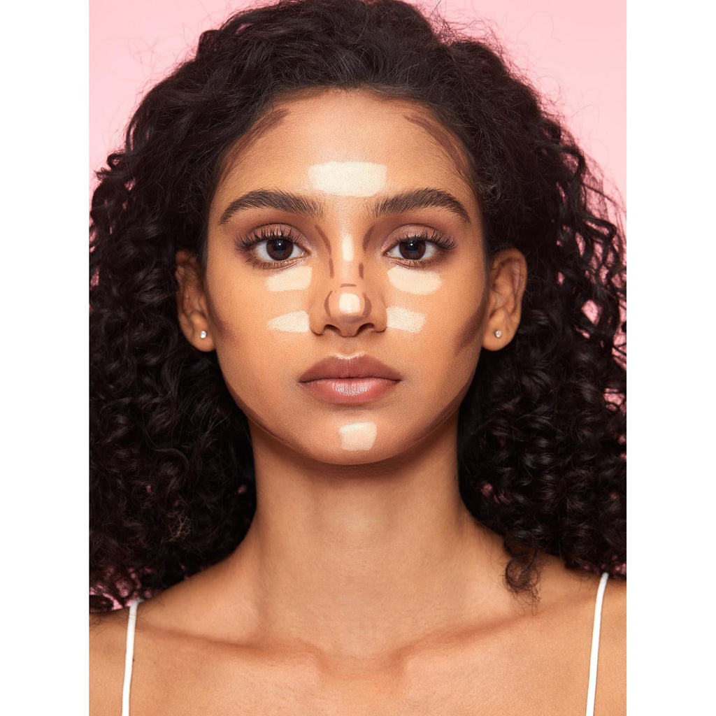 Model showcasing SHEGLAM Fine Line 2-In-1 Nose Contour product. Verified by CuratCart for quality assurance.