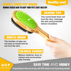 Premium short hair dog brush features silicone tips and bristles, ensuring a healthy coat. Available in India at Curat Cart.