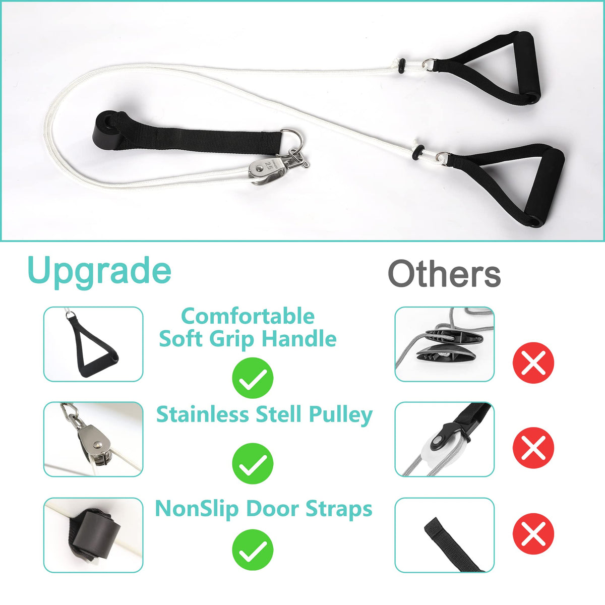 Shoulder Pulley for Therapy with soft grip handle, perfect for daily use and rehabilitation. Available at Curat Cart.