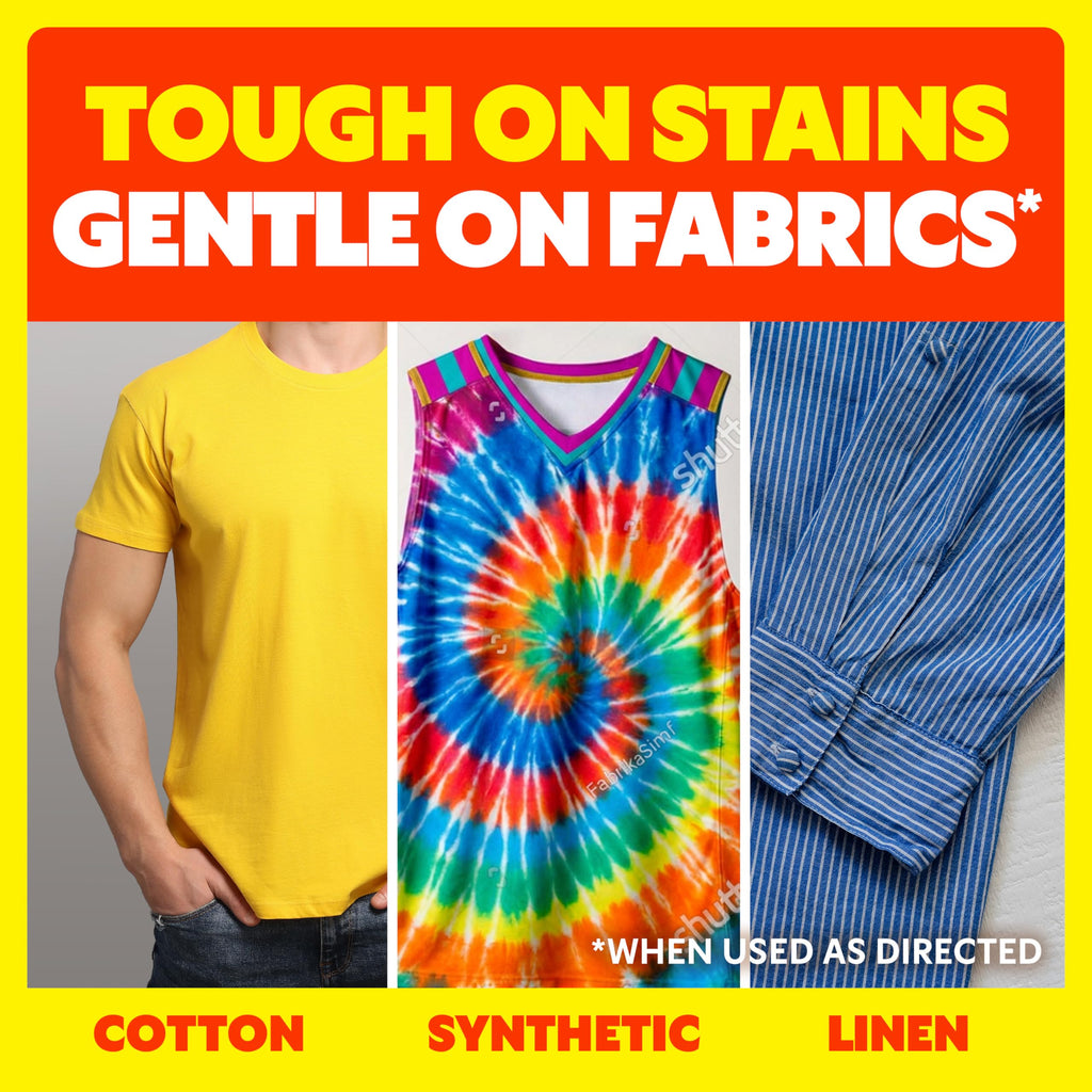 Shout In-Wash Stain Remover offers premium imported stain-fighting power, gentle on fabrics like cotton, synthetic, and linen. Available at Curat Cart.