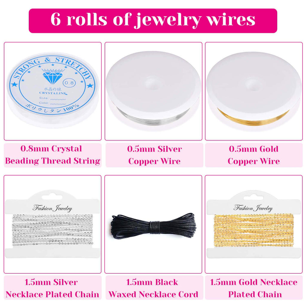 Explore the premium imported Shynek Jewelry Making Supplies Kit featuring six vibrant wire rolls. Shop now at Curat Cart.