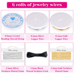 Explore the premium imported Shynek Jewelry Making Supplies Kit featuring six vibrant wire rolls. Shop now at Curat Cart.