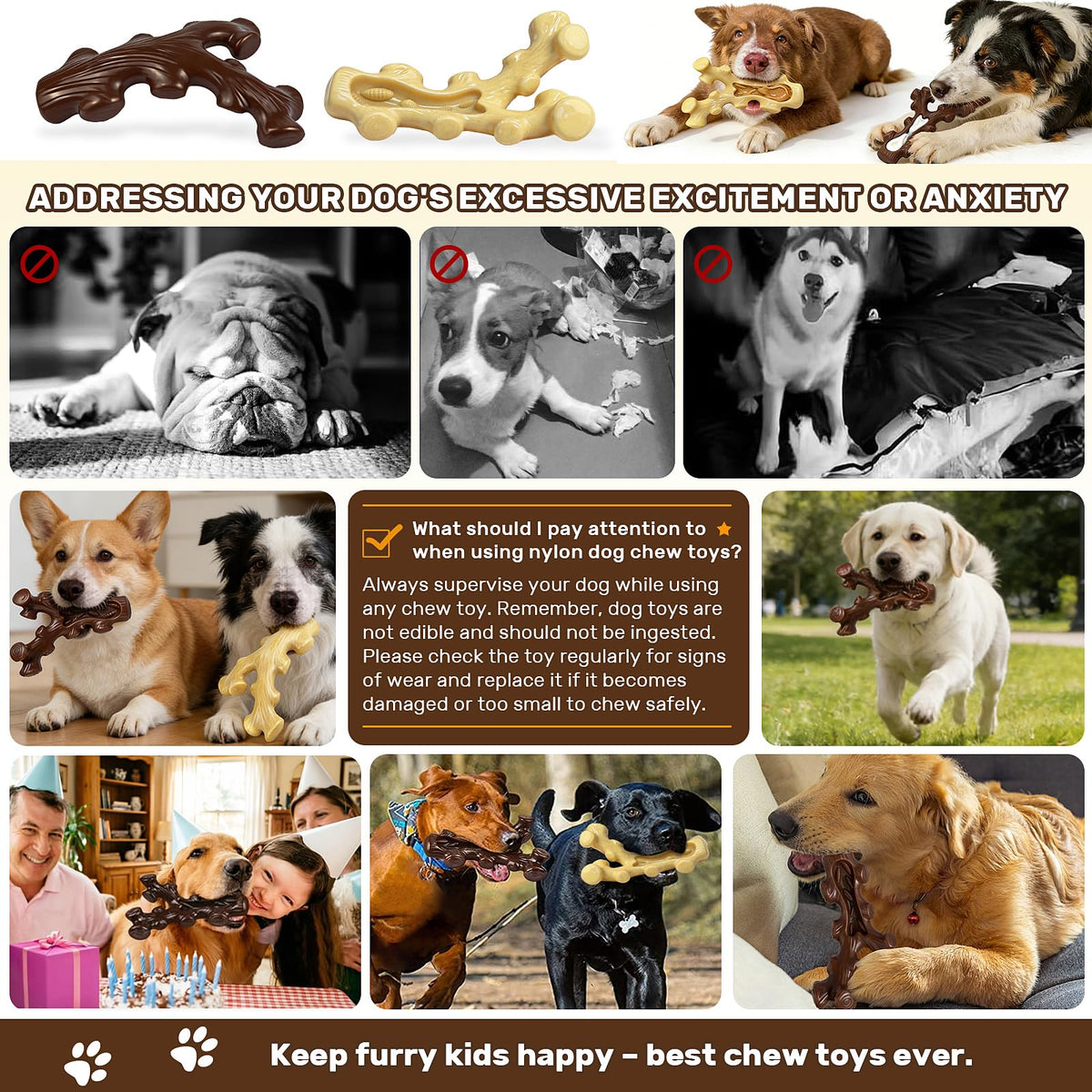 SIHRMIU Dog Chew Toys for Aggressive Chewers, 100% Authentic and available in India at Curat Cart. Perfect for your furry friend's playtime.