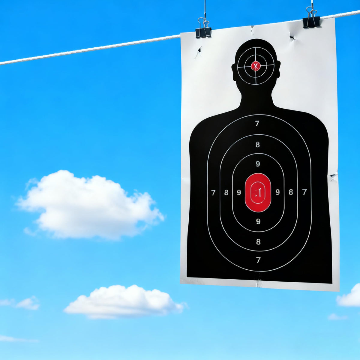 Premium imported silhouette paper shooting target, ideal for practice and training. Available at Curat Cart.