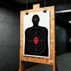 Silhouette Paper Shooting Target in official packaging, designed for precision practice. Available at Curat Cart.