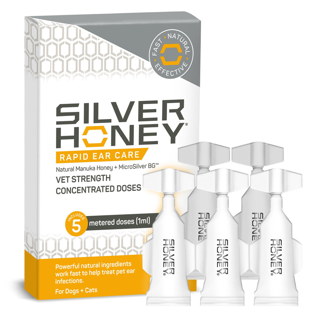 Discover Silver Honey Rapid Ear Care, a premium imported solution with vet strength for effective ear infection treatment. Available at Curat Cart.