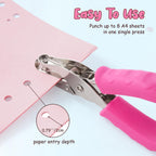 High-quality single hole punch set from Curat Cart, designed to effortlessly punch through up to 8 A4 sheets in one press.