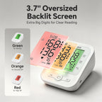 Sinocare Blood Pressure Monitor features an oversized backlit screen with clear readings, packaged in high-quality material at Curat Cart.