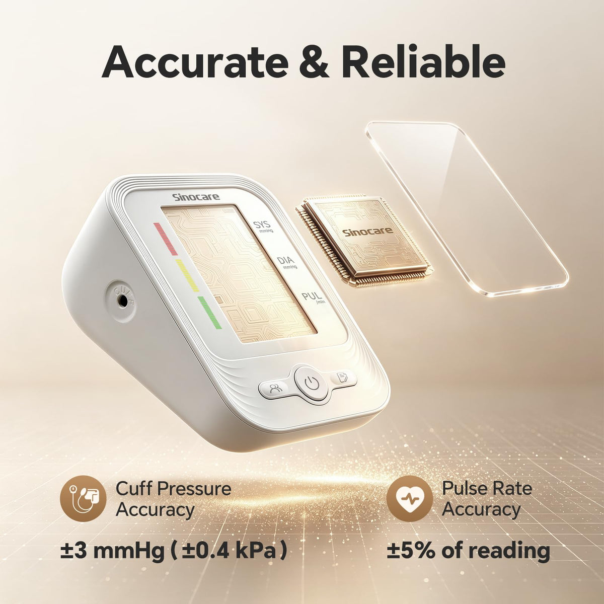 Sinocare Blood Pressure Monitor offers accurate readings for daily health checks. Perfect for home use, available at Curat Cart.