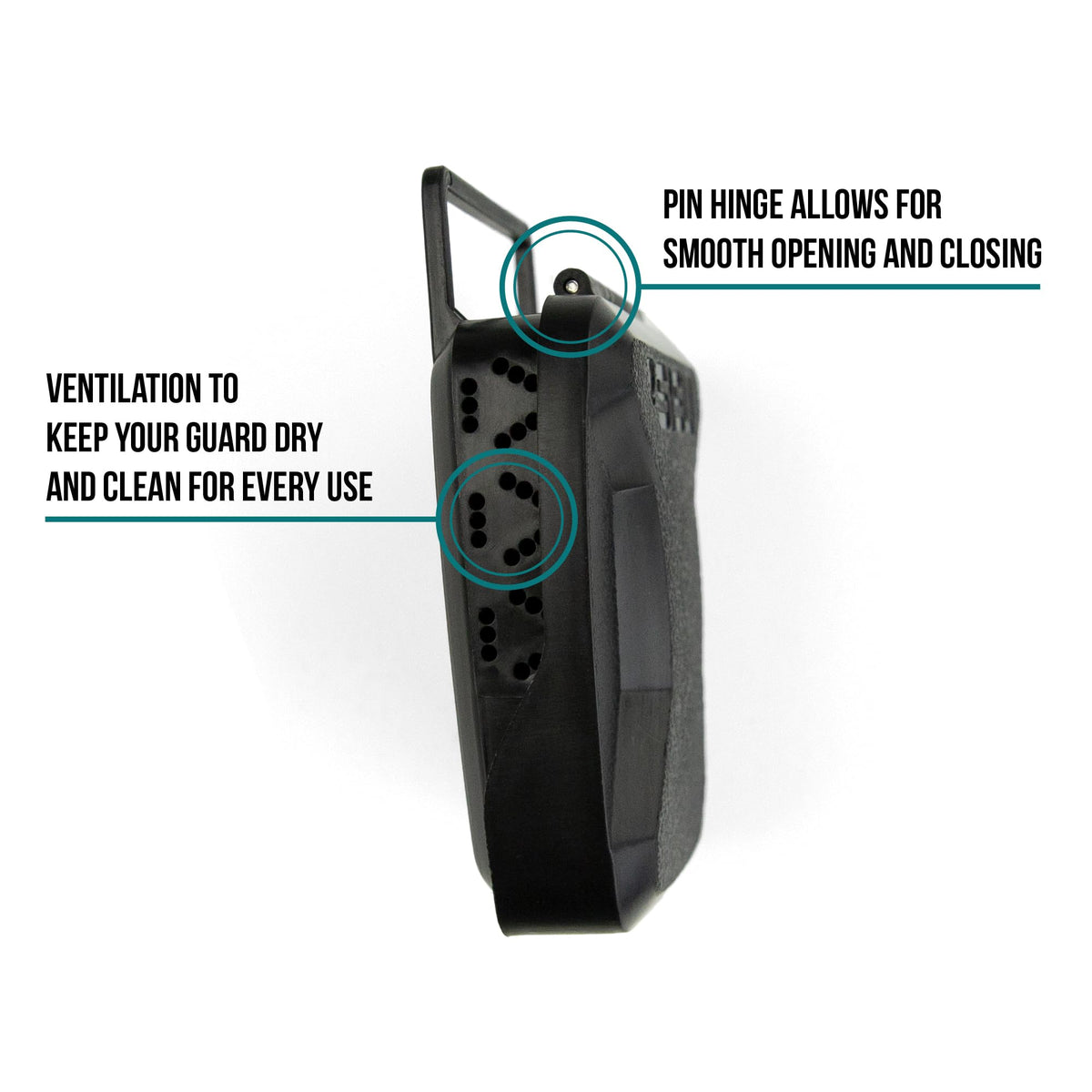 SISU Mouthguard Case features a high-quality finish with ventilation and a pin hinge for easy access. Available at Curat Cart.