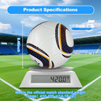 Premium waterproof PU leather soccer ball, size 5, showcasing high-quality finish. Available at Curat Cart.