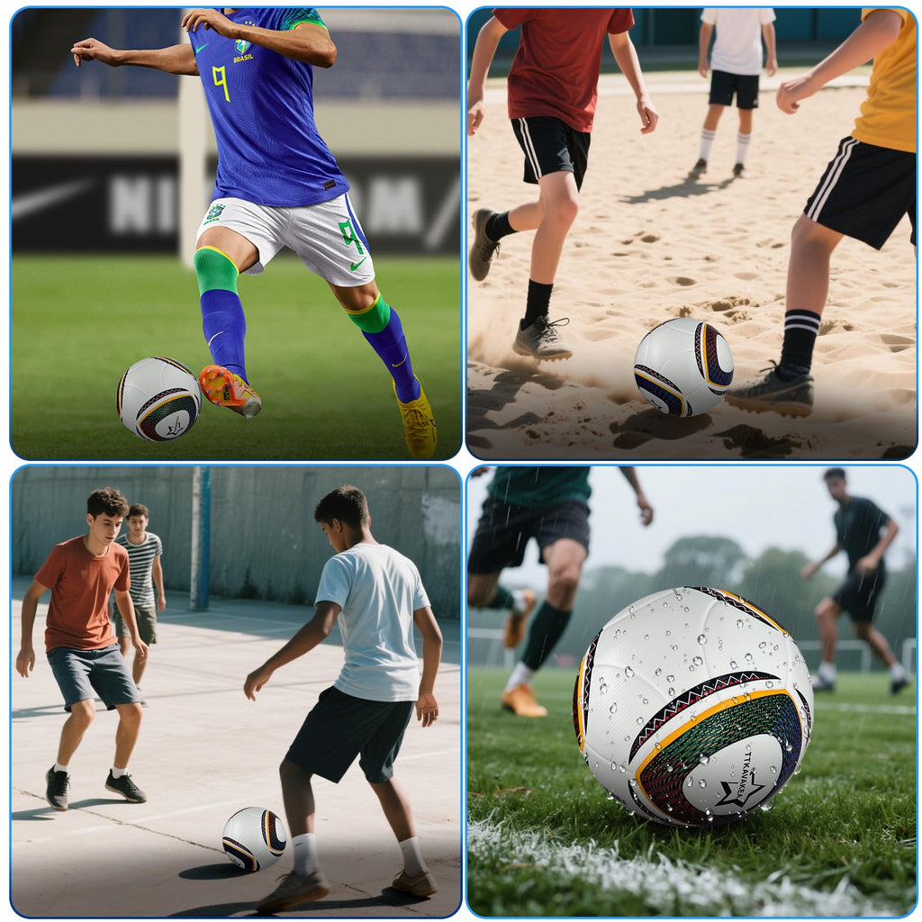 Experience superior play with the Soccer Ball Waterproof PU Leather, ideal for all terrains. Shop now at Curat Cart.