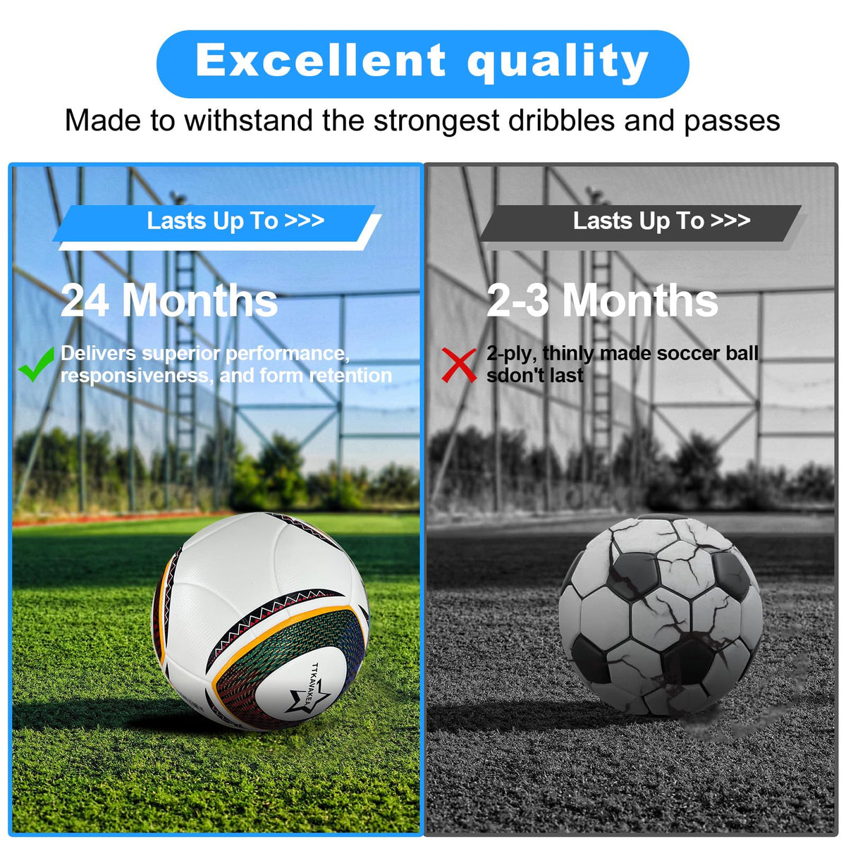 Experience unmatched quality with our Soccer Ball Waterproof PU Leather, specially curated by Curat Cart for lasting performance.
