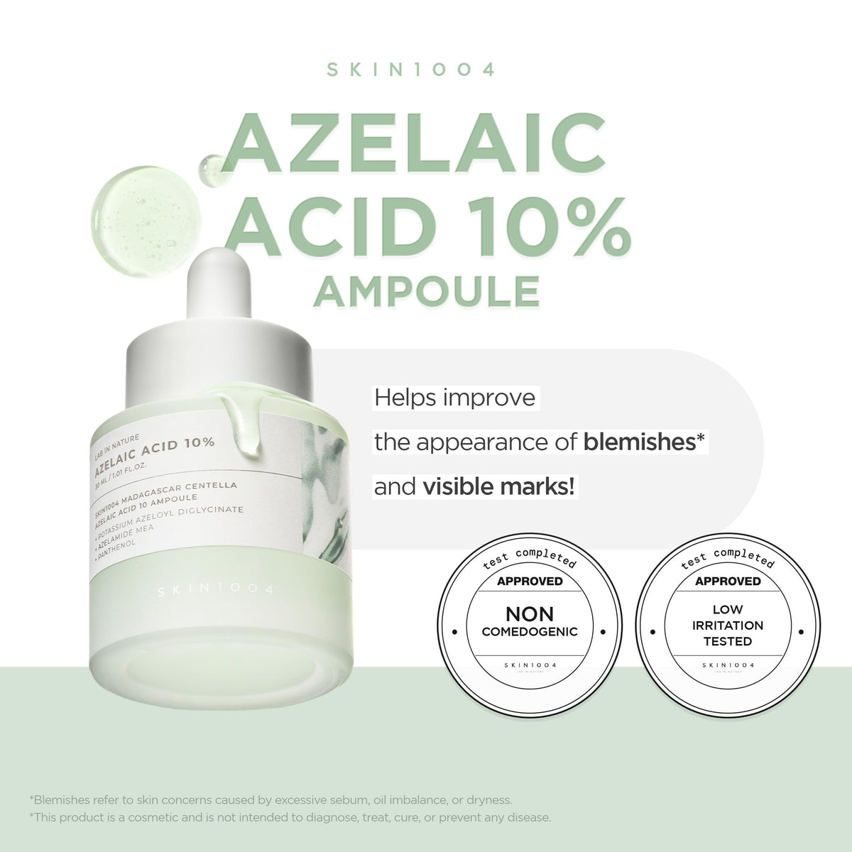 SKIN1004 Azelaic Acid Ampoule 10% helps reduce blemishes and marks. Available in India, order online for glowing skin.