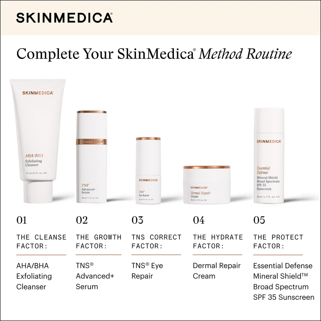 Explore SkinMedica TNS Eye Repair in official packaging, featuring high-quality materials for effective eye care. Available at Curat Cart.
