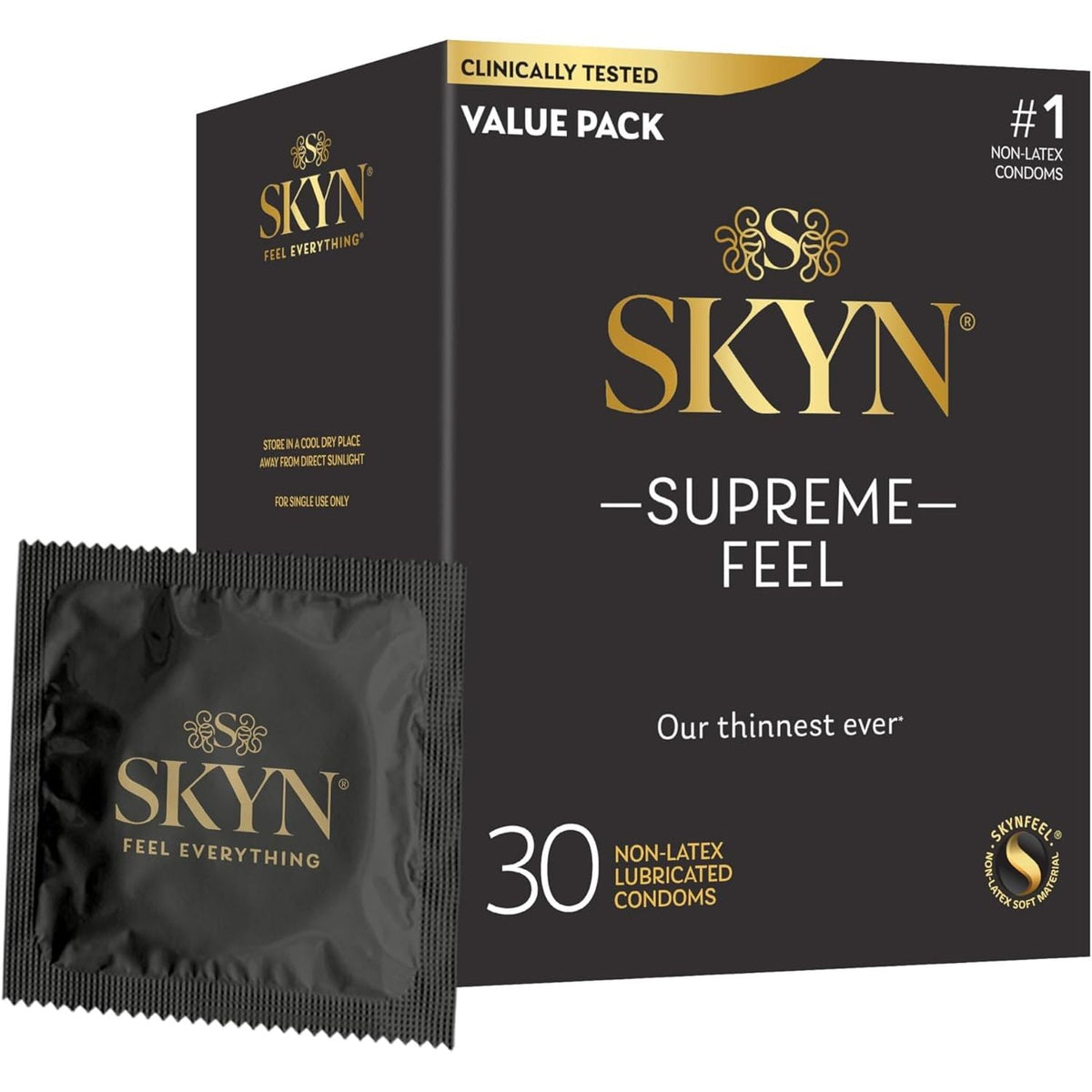 Discover SKYN Original Condoms, a non-latex option for ultimate sensitivity. Order online, available in India today.