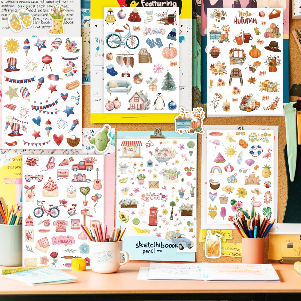 Colorful Slapaflife Planner Stickers showcased in official packaging, perfect for enhancing creativity. Available at Curat Cart.