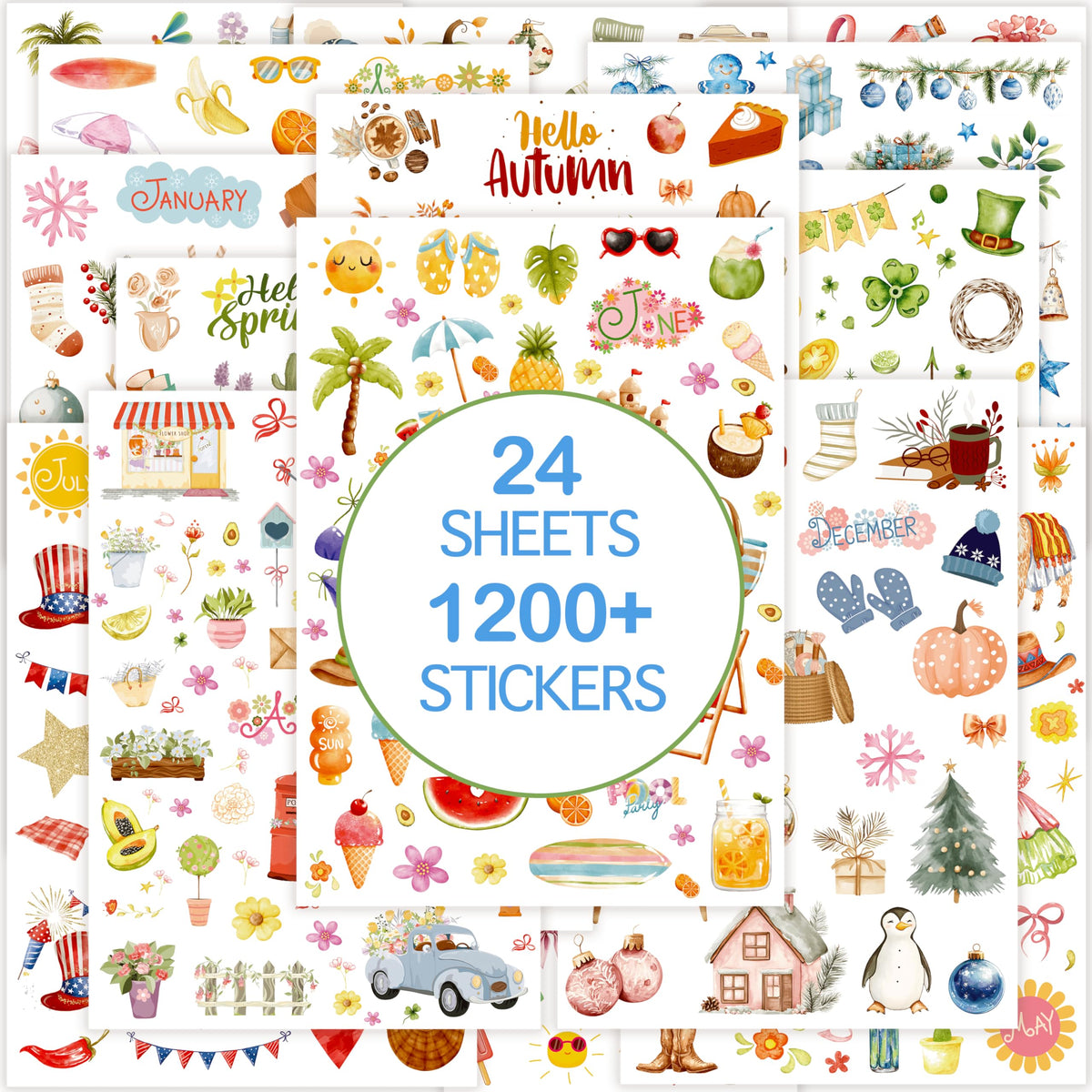 Explore Slapaflife Planner Stickers, a premium import featuring 1200+ designs across 24 sheets. Perfect for adding flair to your projects. Available at Curat Cart.