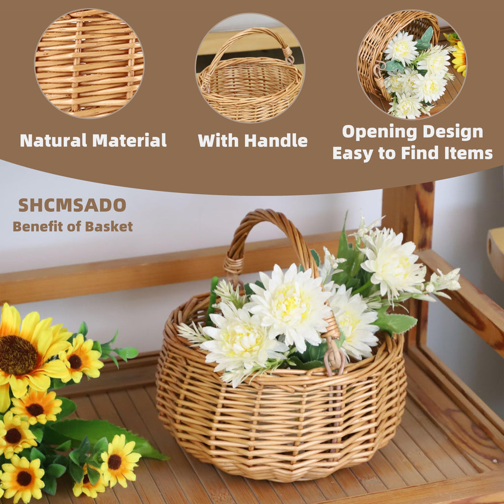 Explore the premium imported wicker picnic basket with handle, featuring easy access design and natural material. Available at Curat Cart.