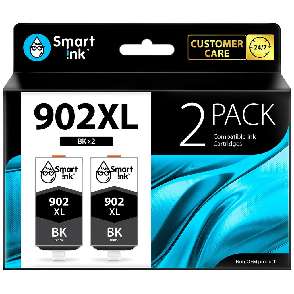 Premium imported Smart Ink Compatible Ink Cartridge pack, featuring two black cartridges. Available at Curat Cart.