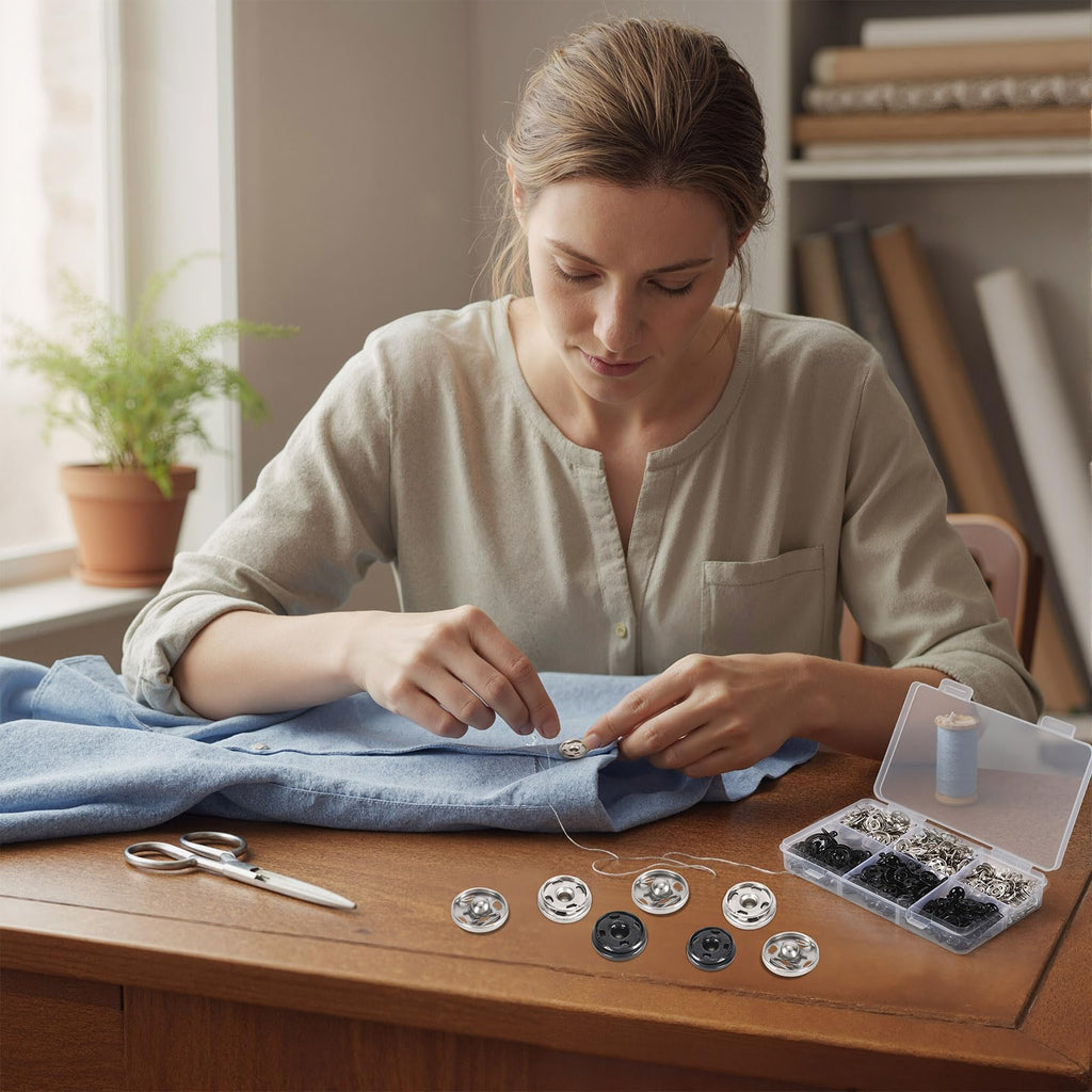 Elevate your sewing with the Snap Button Kit, 100% Authentic and available at Curat Cart for all your crafting needs.