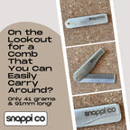 Discover the Snappi Co Metal Folding Beard Comb, 100% Authentic and available at Curat Cart, lightweight at only 41 grams.