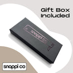 Upgrade your grooming routine with the Snappi Co Metal Folding Beard Comb, elegantly presented in a gift box from Curat Cart.