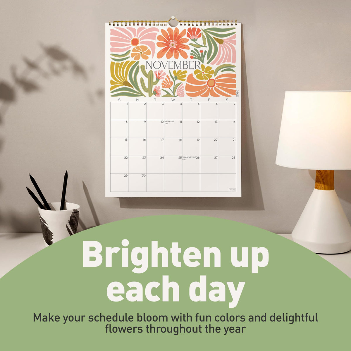Brighten your schedule with the S&O Desert Garden Wall Calendar, perfect for adding color and joy to your daily routine. Available at Curat Cart.