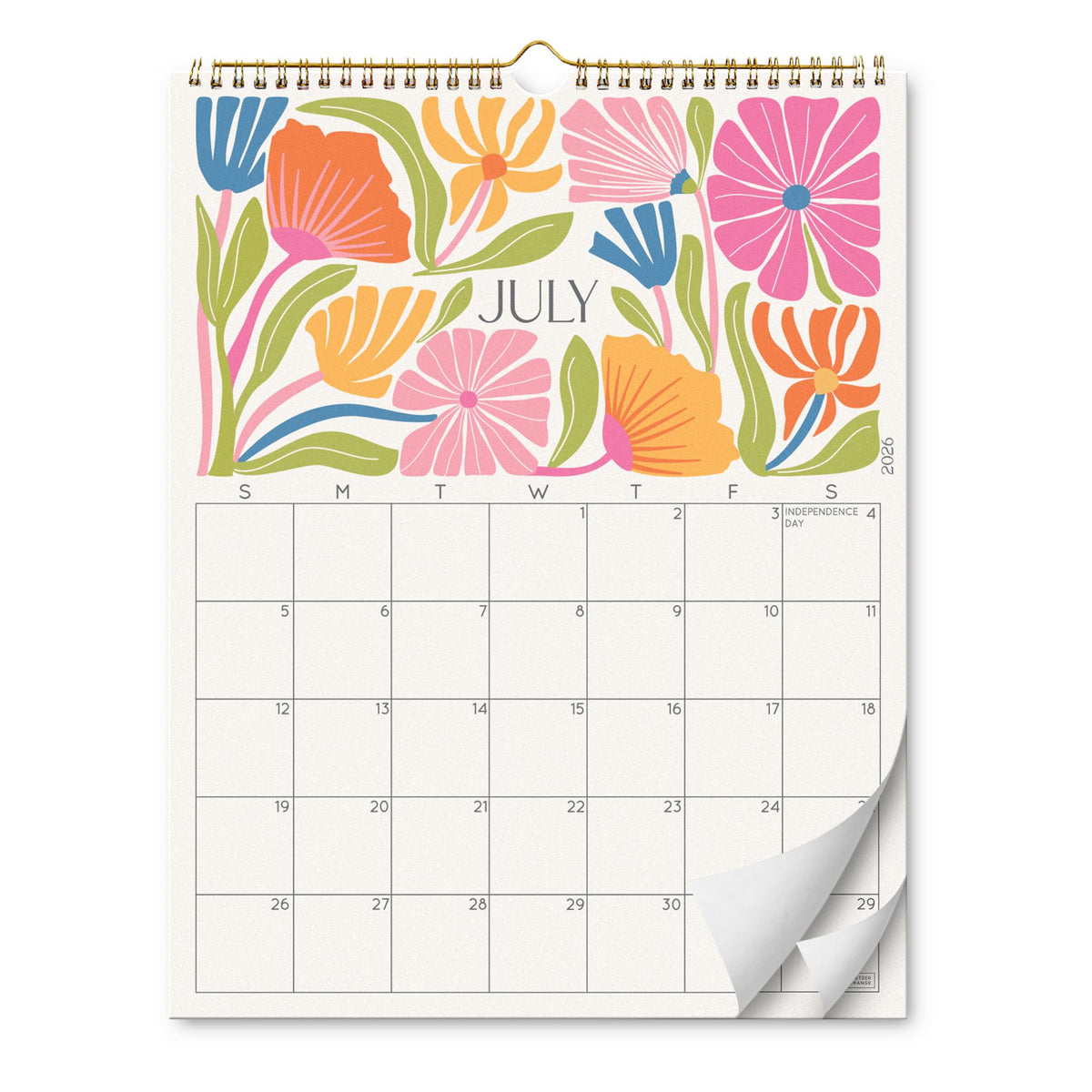 S&O Desert Garden Wall Calendar showcases vibrant floral designs. A premium import, perfect for elegant home decor from Curat Cart.