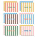 S&O Summer Stripes Thank You Cards showcase vibrant colors and designs. Premium import available at Curat Cart.