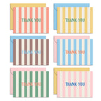 S&O Summer Stripes Thank You Cards showcase vibrant colors and designs. Premium import available at Curat Cart.