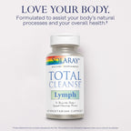 Solaray Total Cleanse Lymph in official packaging, featuring 60 vegetarian capsules to support your body's natural processes. Available at Curat Cart.