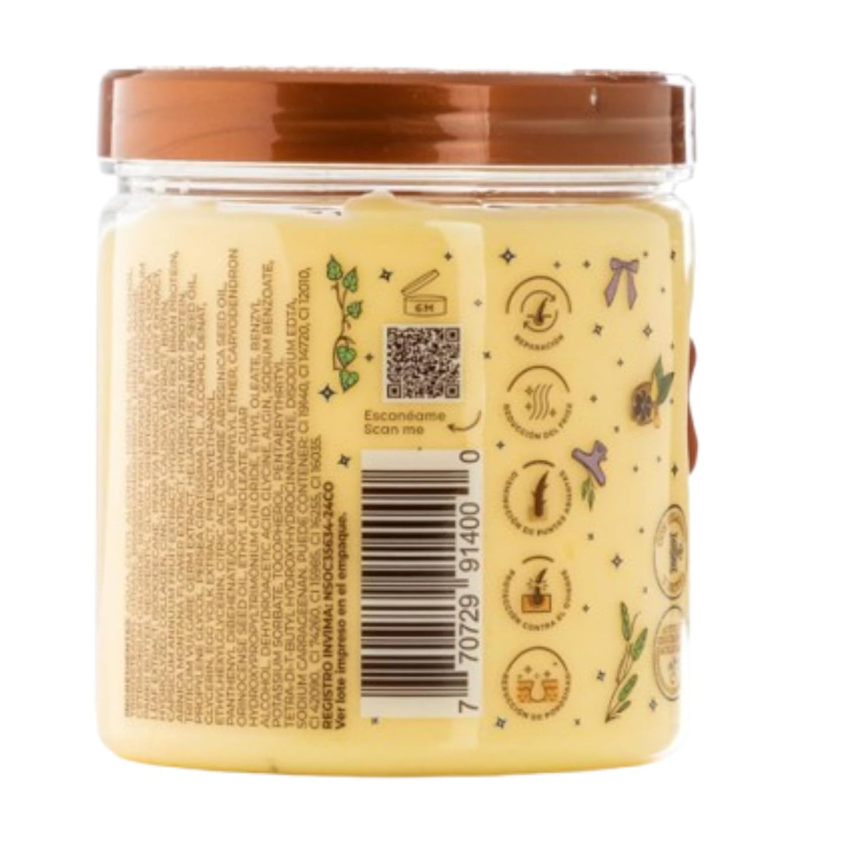 S.O.S. Botanical Bomb Mask in a clear jar, featuring detailed ingredients, 100% Authentic, Available in India at Curat Cart.