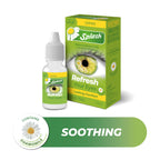 Experience lasting comfort with Splash Refresh Soothing Eye Drops, specially curated by Curat Cart for tired eyes. Contains chamomile.