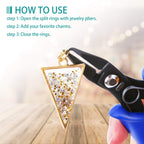 Caffox Split Rings for Jewelry Making, ideal for adding charms. Perfect for crafters. Available at Curat Cart.