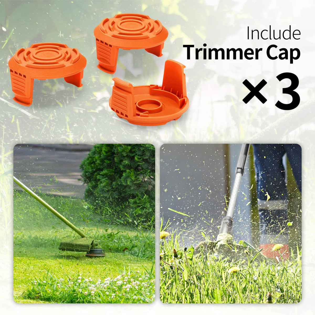 Premium imported Worx Trimmer Spool Cap Cover set, perfect for maintaining your garden. Available at Curat Cart.