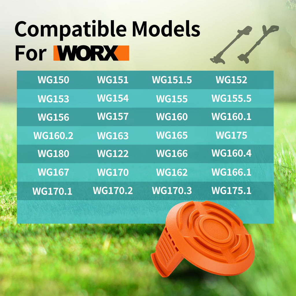 High-quality Worx Trimmer Spool Cap Cover in official packaging, compatible with various models. Available at Curat Cart.