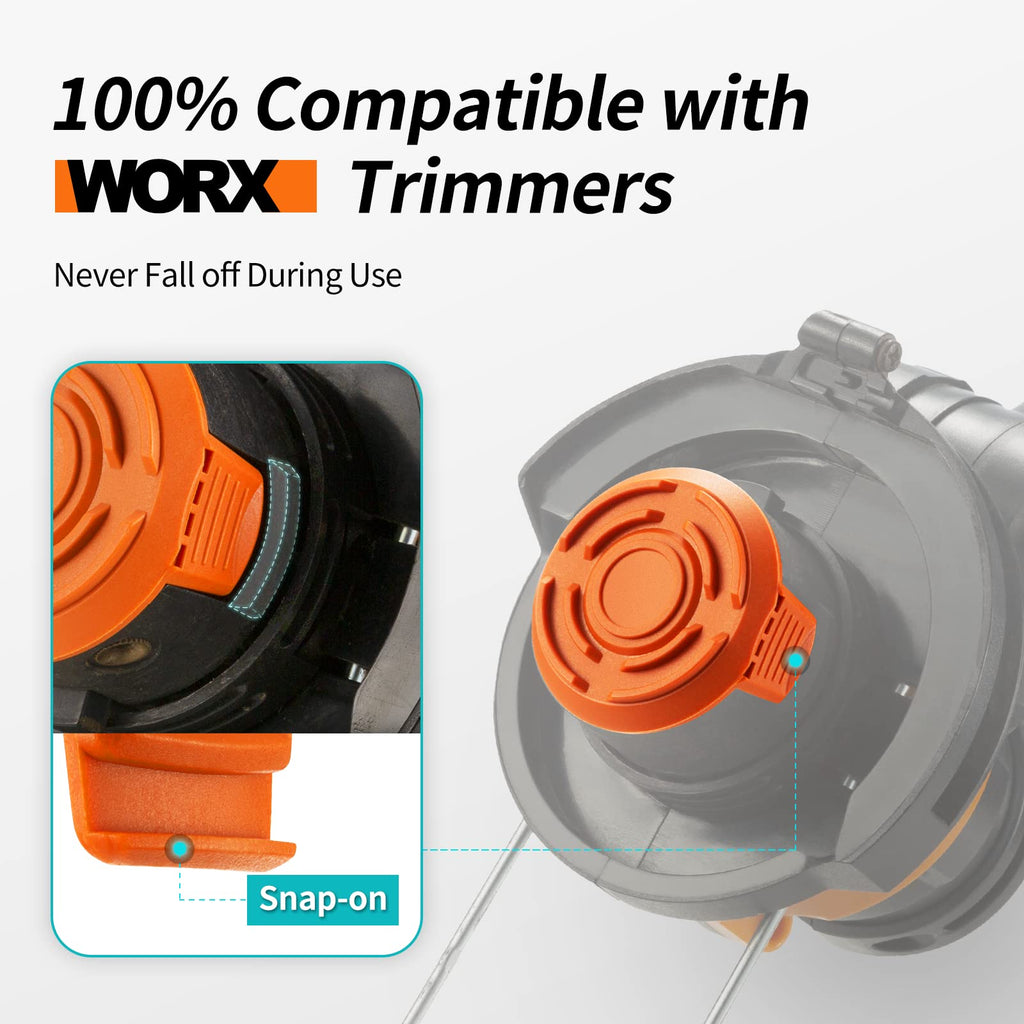 Upgrade your Worx trimmer with this durable spool cap cover, ensuring compatibility and secure fit. Available at Curat Cart.