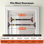 Sportneer Pull Up Bar fits most doorways, adjustable for a premium imported workout experience. Available at Curat Cart.