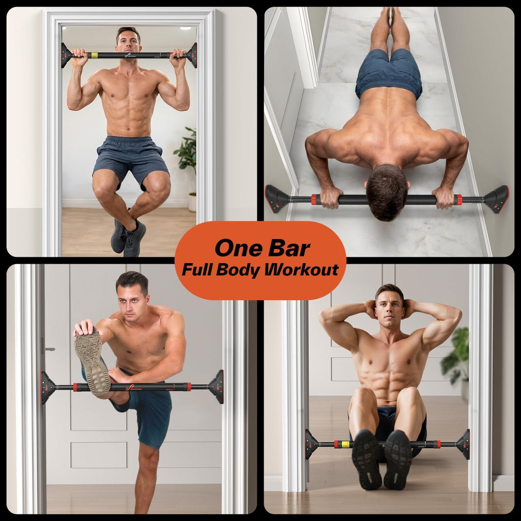 Experience versatile workouts with the Sportneer Pull Up Bar, featuring high-quality design for strength training. Available at Curat Cart.