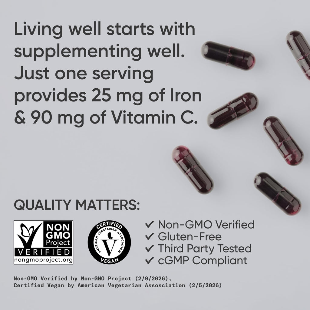Discover Sports Research Iron Biglycinate, specially curated by Curat Cart, offering essential iron and vitamin C for wellness.