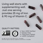 Discover Sports Research Iron Biglycinate, specially curated by Curat Cart, offering essential iron and vitamin C for wellness.